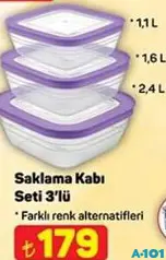 SAKLAMA KABI SETİ 3'LÜ
